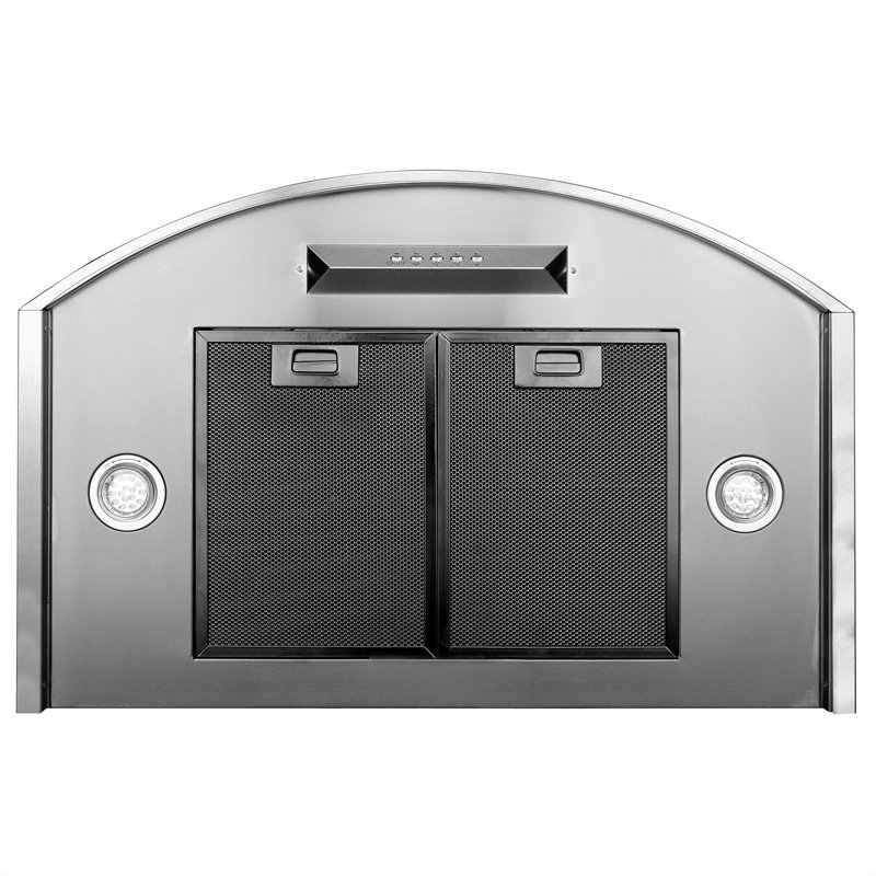 AKDY 30'' 343 CFM Convertible Wall Mount Range Hood in Black Wayfair